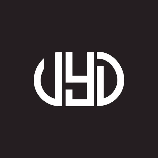 ブラックを基調としたUydレターロゴデザイン Usdの創造的なイニシャルの手紙のロゴの概念 Uydレターデザイン — ストックベクタ