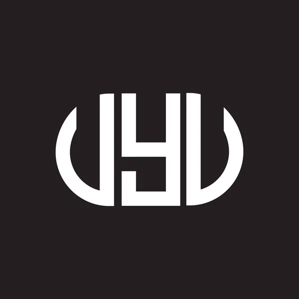 Uyv Letter Logo Design Auf Schwarzem Hintergrund Uyv Kreative Initialen — Stockvektor