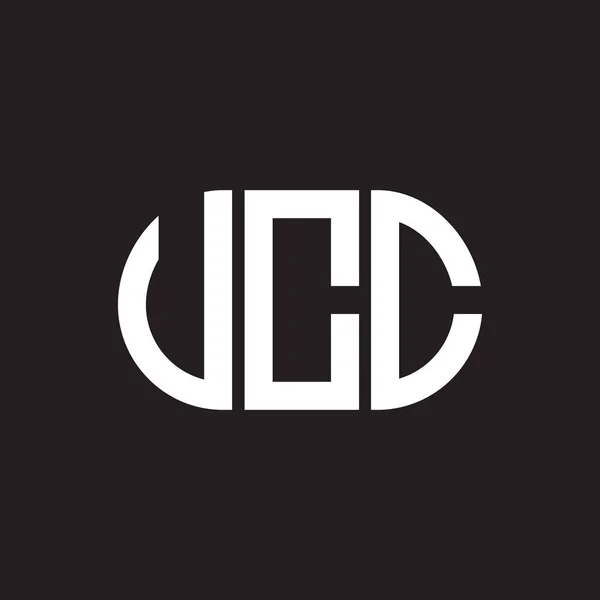 Vcc Letter Logo Ontwerp Zwarte Achtergrond Vcc Creatieve Initialen Letter — Stockvector