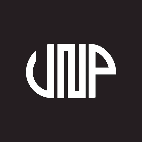 Vnp手紙ロゴデザイン Vnpモノグラムイニシャルレターロゴコンセプト 黒を基調としたVnp文字デザイン — ストックベクタ
