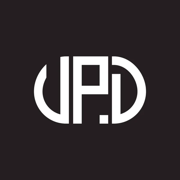 Vpdレターロゴデザイン Vpdモノグラムイニシャルレターロゴコンセプト 黒の背景にVpd文字のデザイン — ストックベクタ