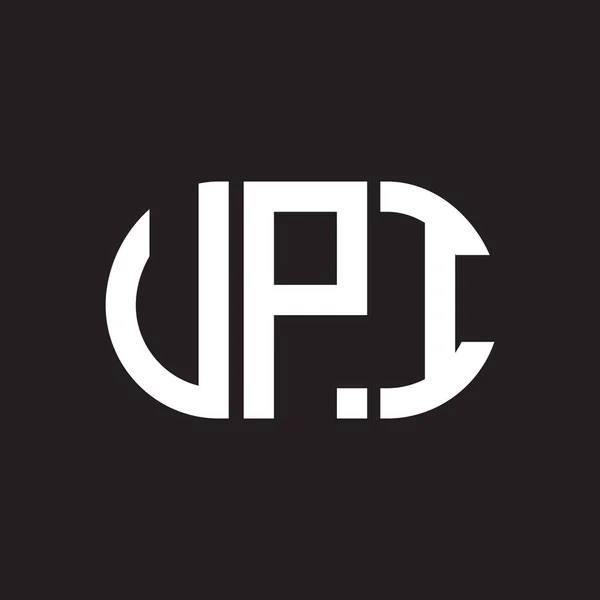 Vpiレターロゴデザイン Vpiモノグラムイニシャルレターロゴコンセプト 黒を基調としたVpiレターデザイン — ストックベクタ