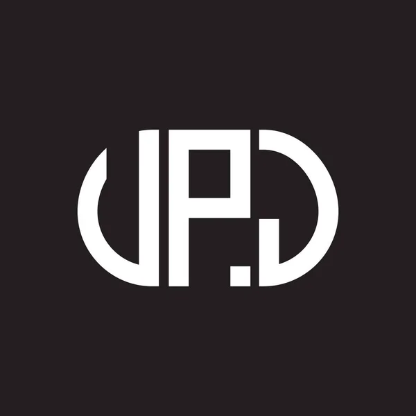 Vpjレターロゴデザイン Vpjモノグラムイニシャルレターロゴコンセプト 黒を基調としたVpjレターデザイン — ストックベクタ