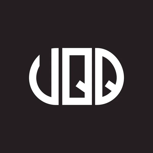 Vqqの文字ロゴデザイン Vqqモノグラムイニシャルレターロゴコンセプト 黒の背景にVqqの文字デザイン — ストックベクタ