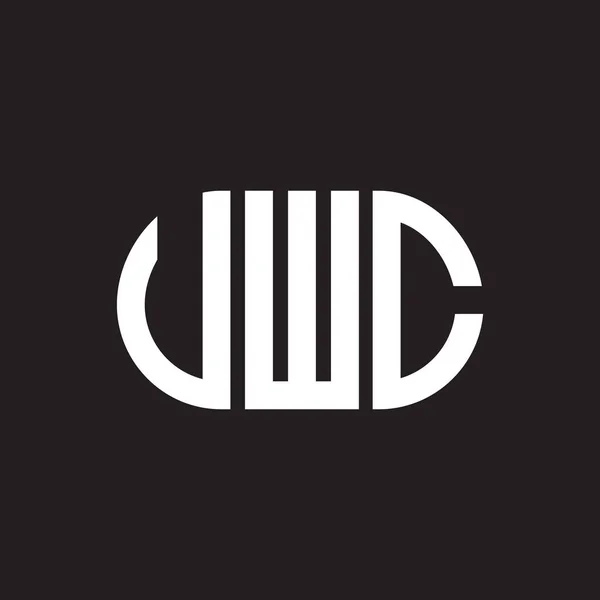 Vwc字母标识设计 Vwc单字首字母首字母标识概念 黑色背景的Vwc字母设计 — 图库矢量图片