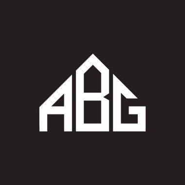 ABG harfi logo tasarımı. ABG monogram harflerin baş harfleri logo kavramı. ABG harf tasarımı siyah arkaplan.