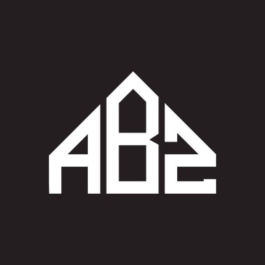 ABZ harf logosu tasarımı. ABZ baş harfleri logo konsepti. Siyah arkaplanda ABZ harf tasarımı.