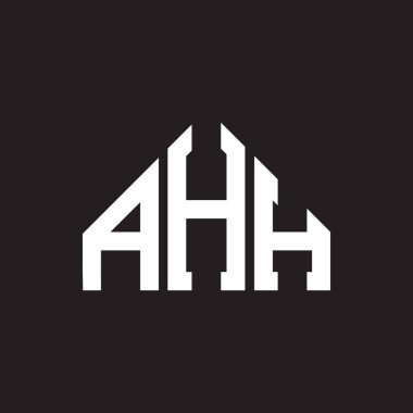 AHH harf logosu tasarımı. AHH monogram harflerin baş harfleri logo kavramı. Siyah arkaplanda AHH harf tasarımı.