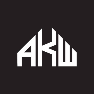 Namı diğer mektup logosu tasarımı. AKW monogram harflerin baş harfleri logo kavramı. Siyah arkaplan içinde AKW harf tasarımı. KW harf logosu tasarımı. AKW monogram harflerin baş harfleri logo kavramı. Siyah arkaplanda AKW harf tasarımı.