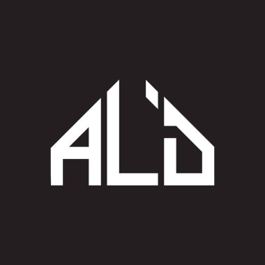 ALD harfli logo tasarımı. ALD monogram harflerin baş harfleri logo kavramı. Siyah arkaplanda ALD harf tasarımı.