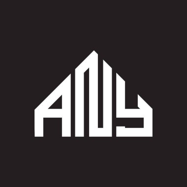 Herhangi bir harf logosu tasarımı. Herhangi bir monogram harfin baş harfleri logo konsepti. Siyah arkaplanda herhangi bir harf tasarımı.