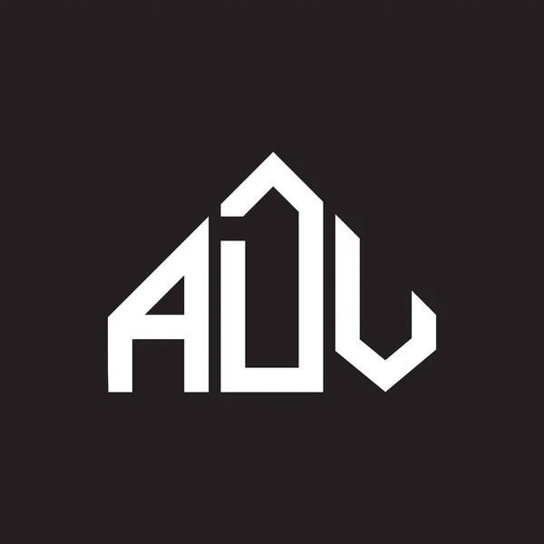Advレターロゴデザイン Advモノグラムイニシャルレターロゴコンセプト 黒の背景にAdv文字のデザイン — ストックベクタ