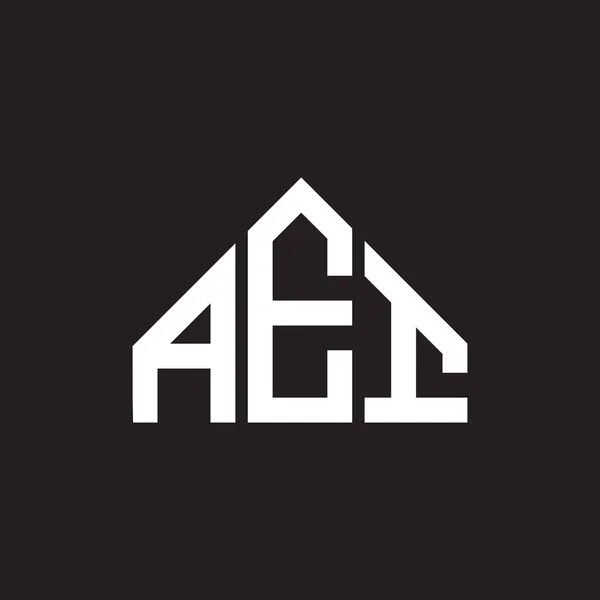 Aei字母标识设计 Aei首字母缩写字母标识概念 黑色背景的Aei字母设计 — 图库矢量图片