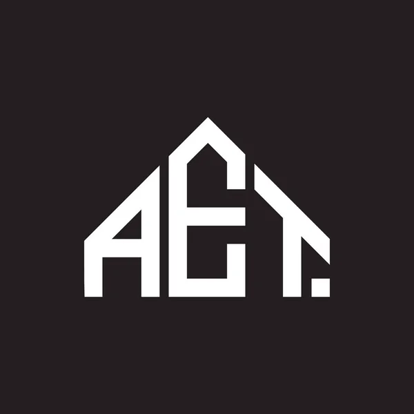 Projekt Logo Litery Aet Aet Monogram Inicjały Litera Koncepcja Logo — Wektor stockowy