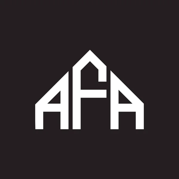 Σχεδιασμός Λογότυπου Της Afa Έννοια Λογότυπου Μονογραφήματος Afa Σχέδιο Γραμμάτων — Διανυσματικό Αρχείο