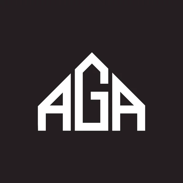 Aga Design Logotipo Carta Aga Monograma Iniciais Conceito Logotipo Carta — Vetor de Stock
