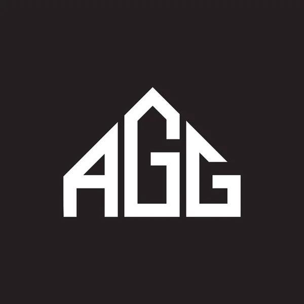 Agg字母标识设计 Agg首字母缩写字母标识概念 黑色背景的Agg字母设计 — 图库矢量图片