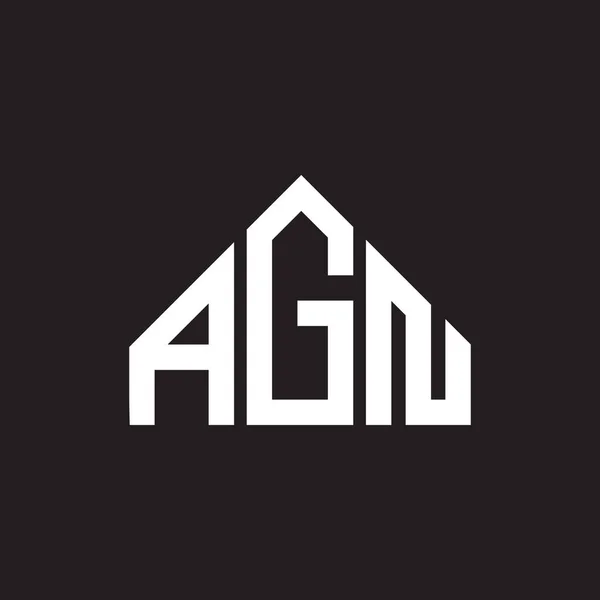 Agn字母标识设计 Agn首字母缩写字母标识概念 黑色背景的Agn字母设计 — 图库矢量图片