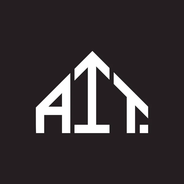 Ait 디자인 Ait 모노그램은 개념의 이니셜이다 배경에 Ait 디자인 — 스톡 벡터