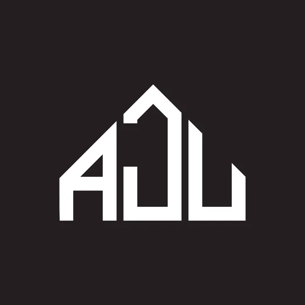 Aju 디자인 Aju 모노그램 배경에 Aju 디자인 — 스톡 벡터