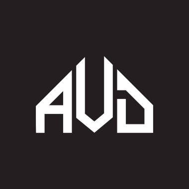 AVD harf logosu tasarımı. AVD monogram harflerin baş harfleri logo kavramı. Siyah arkaplanda AVD harf tasarımı.