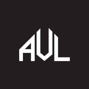 AVL harf logosu tasarımı. AVL monogram harflerin baş harfleri logo kavramı. Siyah arkaplanda AVL harf tasarımı.