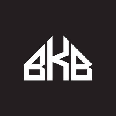 BKB harfli logo tasarımı. BKB başharflerinin baş harfleri logo konsepti. Siyah arkaplanda BKB harf tasarımı.