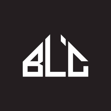 BLC harf logosu tasarımı. BLC monogram harflerin baş harfleri logo kavramı. Siyah arkaplanda BLC harf tasarımı.