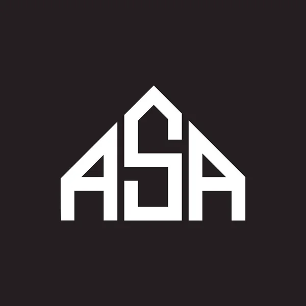 Asa 디자인 Asa Asa 디자인검은 — 스톡 벡터