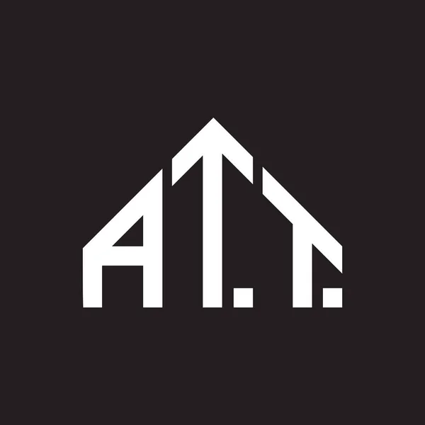 Att 디자인 Att 모노그램은 개념의 이니셜이다 배경에 Att 디자인 — 스톡 벡터