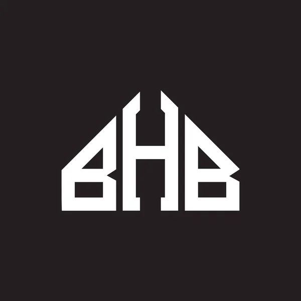 Bhb文字のロゴデザイン Bhbモノグラムイニシャルレターのロゴコンセプト 黒の背景にBhb文字のデザインBhb文字のロゴデザイン Bhbモノグラムイニシャルレターのロゴコンセプト 黒の背景にBhb文字のデザイン — ストックベクタ