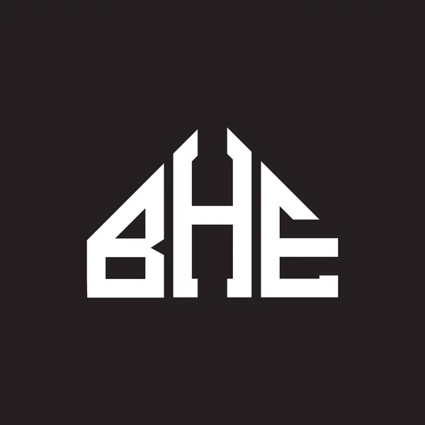 Дизайн Логотипа Bhe Концепция Логотипа Инициалами Bhe Буква Bhe Чёрном — стоковый вектор