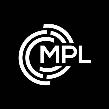 MPL harf logosu tasarımı. MPL monogram harflerin baş harfleri logo kavramı. MPL harf dizaynı siyah arkaplan.