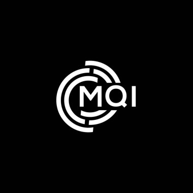 MQJ harf logosu tasarımı. MQJ monogram harflerin baş harfleri logo kavramı. Siyah arkaplanda MQJ harf tasarımı.