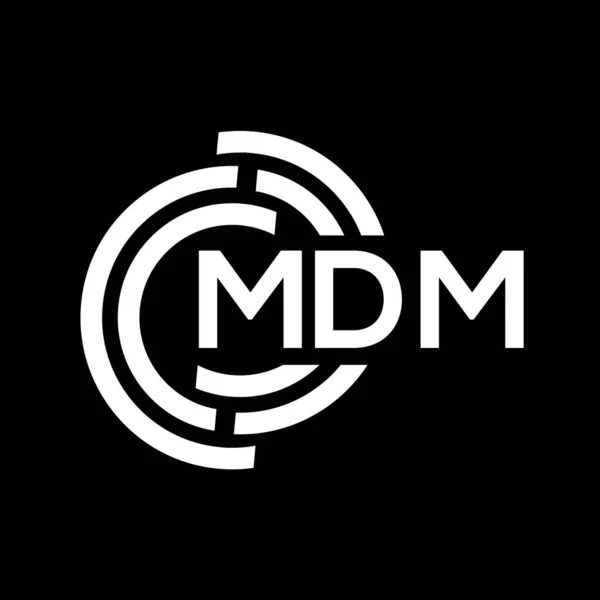 MDM mektup logosu tasarımı. MDM monogram harflerin baş harfleri logo kavramı. Siyah arkaplanda MDM harf tasarımı.