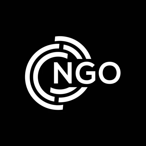 Ontwerp Van Het Logo Van Ngo Brieven Ngo Monogram Initialen — Stockvector