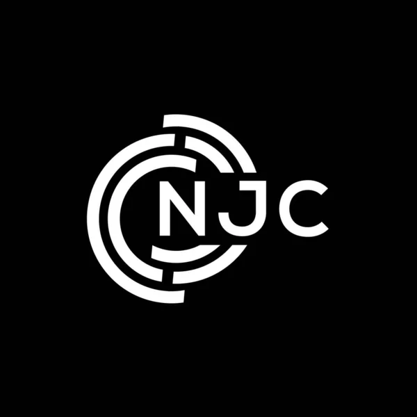 Njc Letter Logo Design Njc Monogramm Initialen Buchstabe Logo Konzept — Stockvektor