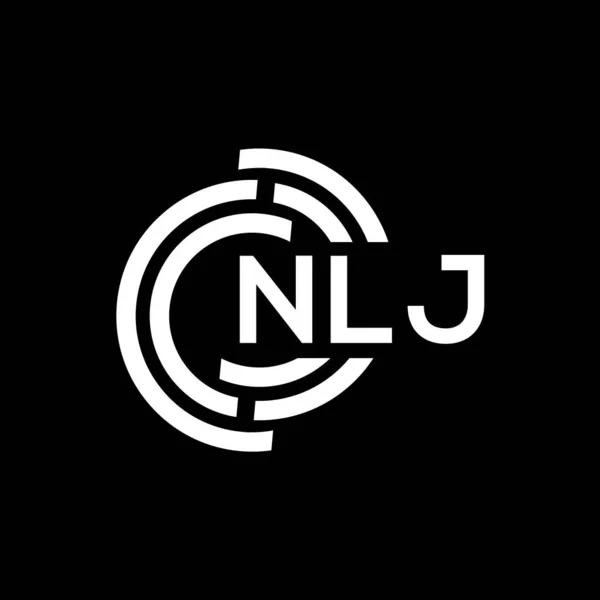 Nlj Дизайн Логотипу Nlj Монограма Ініціалів Буква Концепція Логотипу Літерний — стоковий вектор
