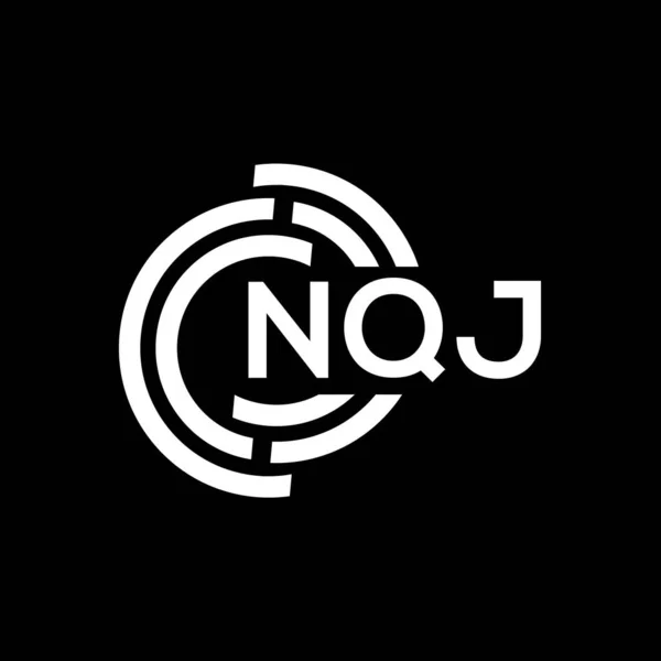 Nqj Buchstabe Logo Design Nqj Monogramm Initialen Buchstaben Logo Konzept — Stockvektor