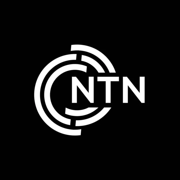 Ntn Letter Logo Ontwerp Ntn Monogram Initialen Letter Logo Concept — Stockvector