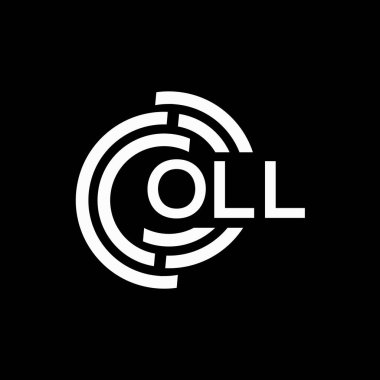 Eski harf logosu tasarımı. Eski monogram harflerin baş harfleri logo kavramı. Siyah arkaplanda eski harf tasarımı.