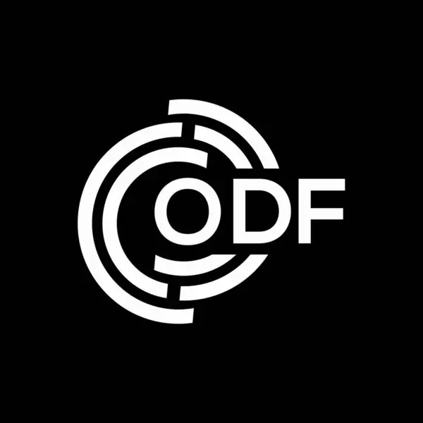 Utformning Odf Brevets Logotyp Odf Monogram Initialer Bokstav Logotyp Koncept — Stock vektor