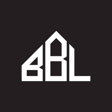 BBL harf logosu tasarımı. BBL monogram harflerin baş harfleri logo kavramı. Siyah arkaplanda BBL harf tasarımı.