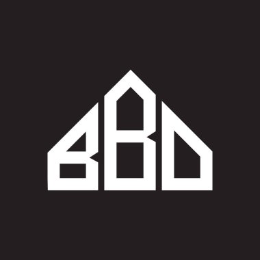 BBO harf logosu tasarımı. BBO monogram harflerin baş harfleri logo kavramı. Siyah arkaplanda BBO harf tasarımı.