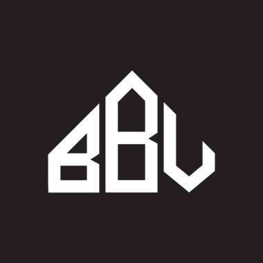 BBV harf logosu tasarımı. BBV monogram harflerin baş harfleri logo kavramı. Siyah arkaplanda BBV harf tasarımı.