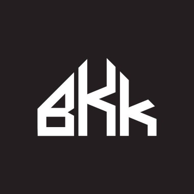BKK harf logosu tasarımı. BKK monogram harflerin baş harfleri logo kavramı. Siyah arkaplanda BKK harf tasarımı.