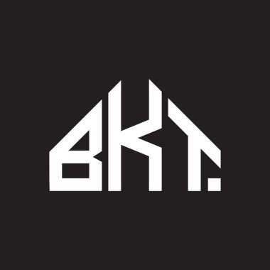 BKT harf logosu tasarımı. BKT monogram harflerin baş harfleri logo kavramı. Siyah arkaplanda BKT harf tasarımı.