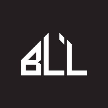 BLL harf logosu tasarımı. BLL monogram harflerin baş harfleri logo kavramı. Siyah arkaplanda BLL harf tasarımı.