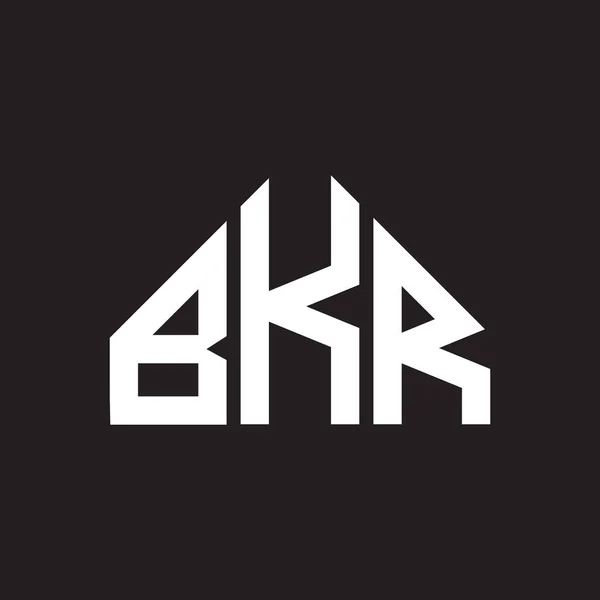 Bkr Harf Logosu Tasarımı Bkr Monogram Harflerin Baş Harfleri Logo — Stok Vektör