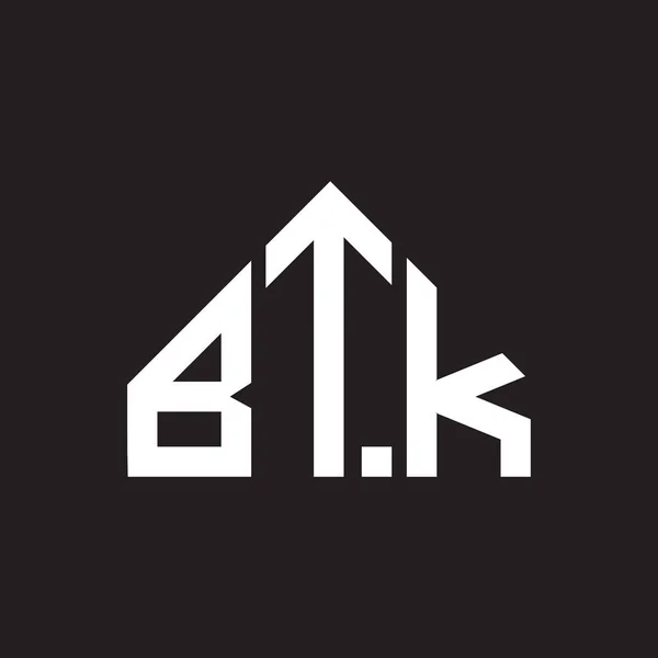 B.T.K. Harf Logosu Tasarımı. B.T.K. baş harfleri logo konsepti. Siyah arkaplanda BTK harf tasarımı.